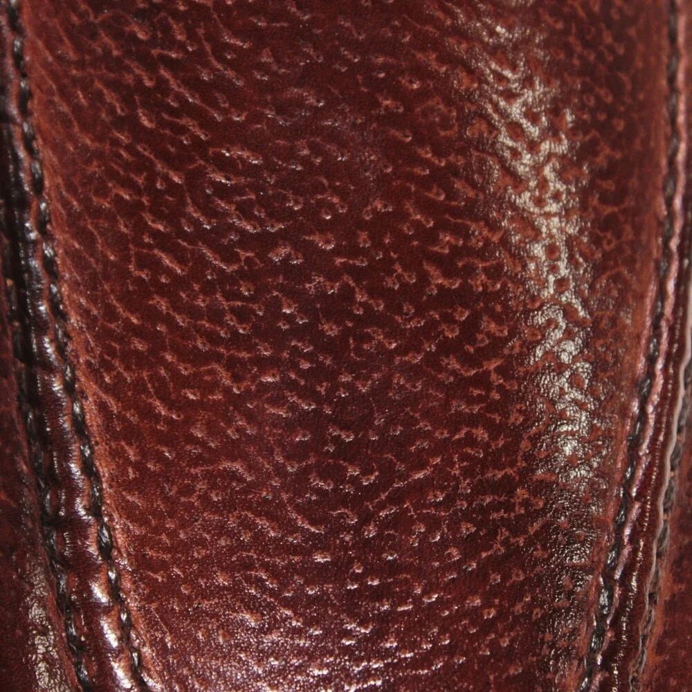 Di Bianco NWB Derby Dress Shoes Size 41.5 (US 7.5) in Brown Pebbled Leather